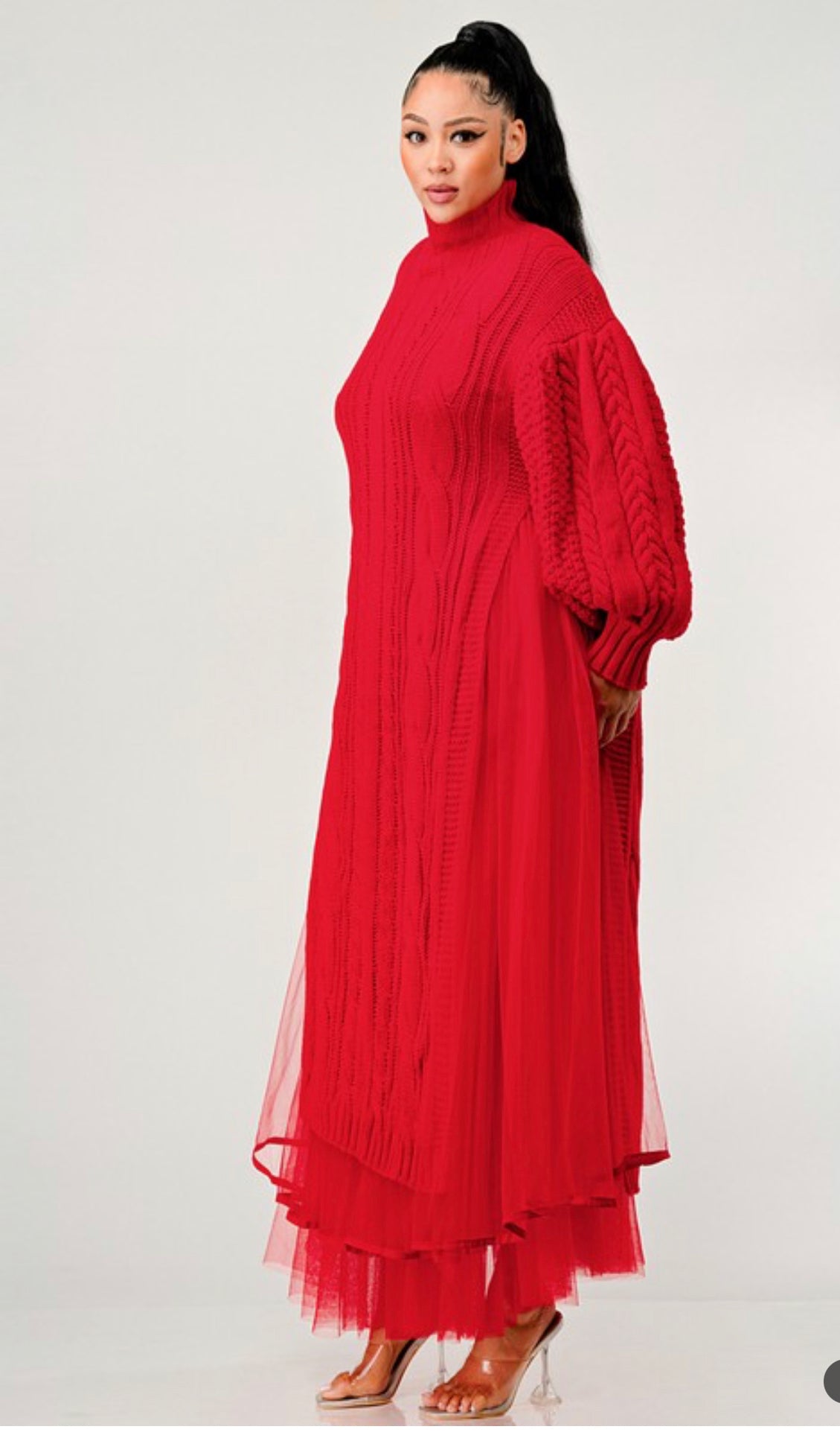 Live Like An Angel Red Holiday Sweater Dress Set