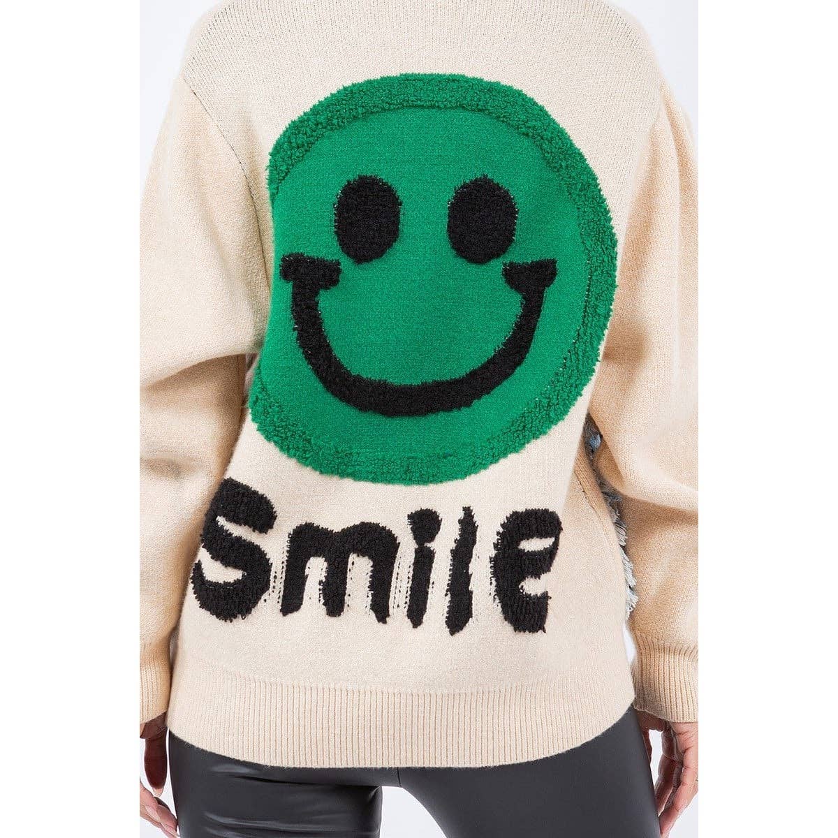 Smile It Up Cute Sweater Denim Blazer