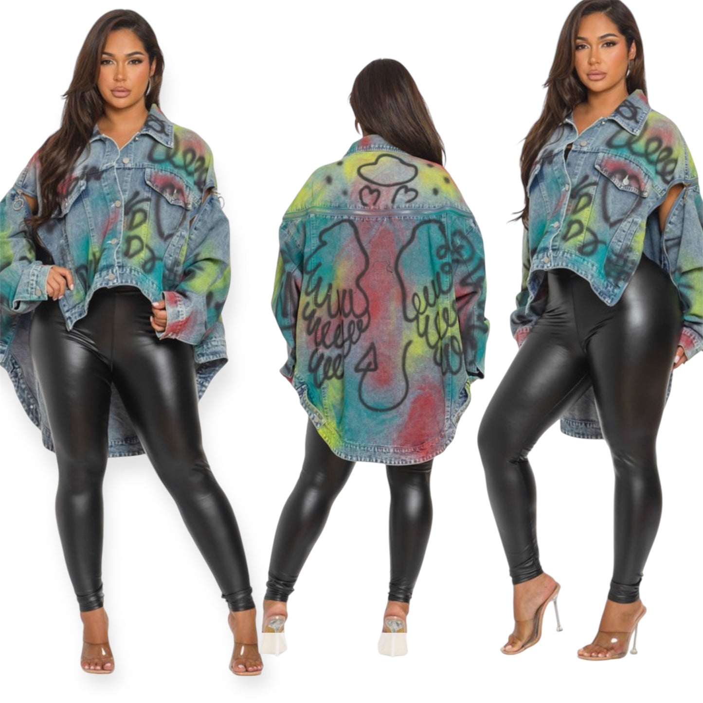 That Girl Graffiti Denim Jacket
