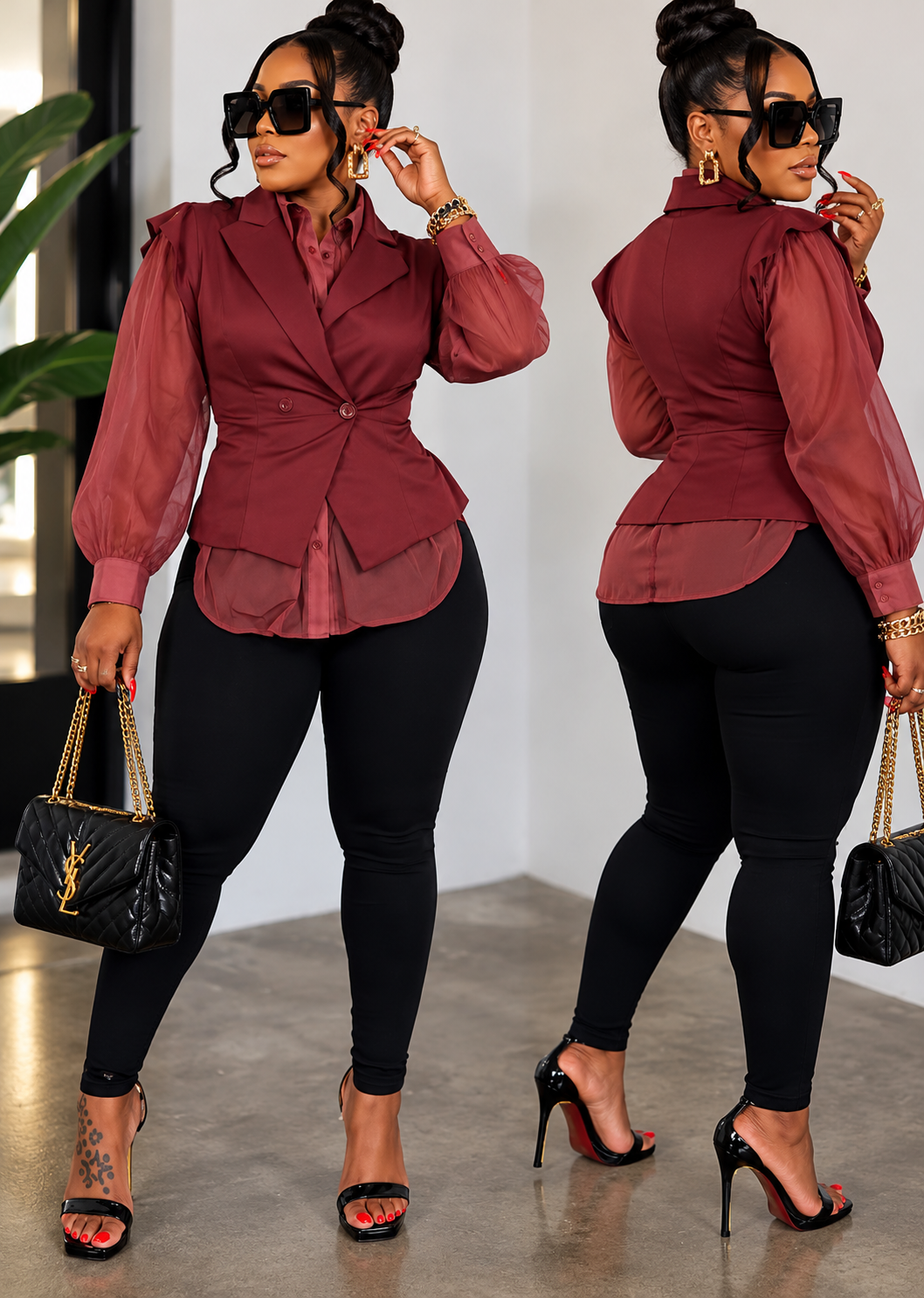 Leading Lady Vest And Blouse