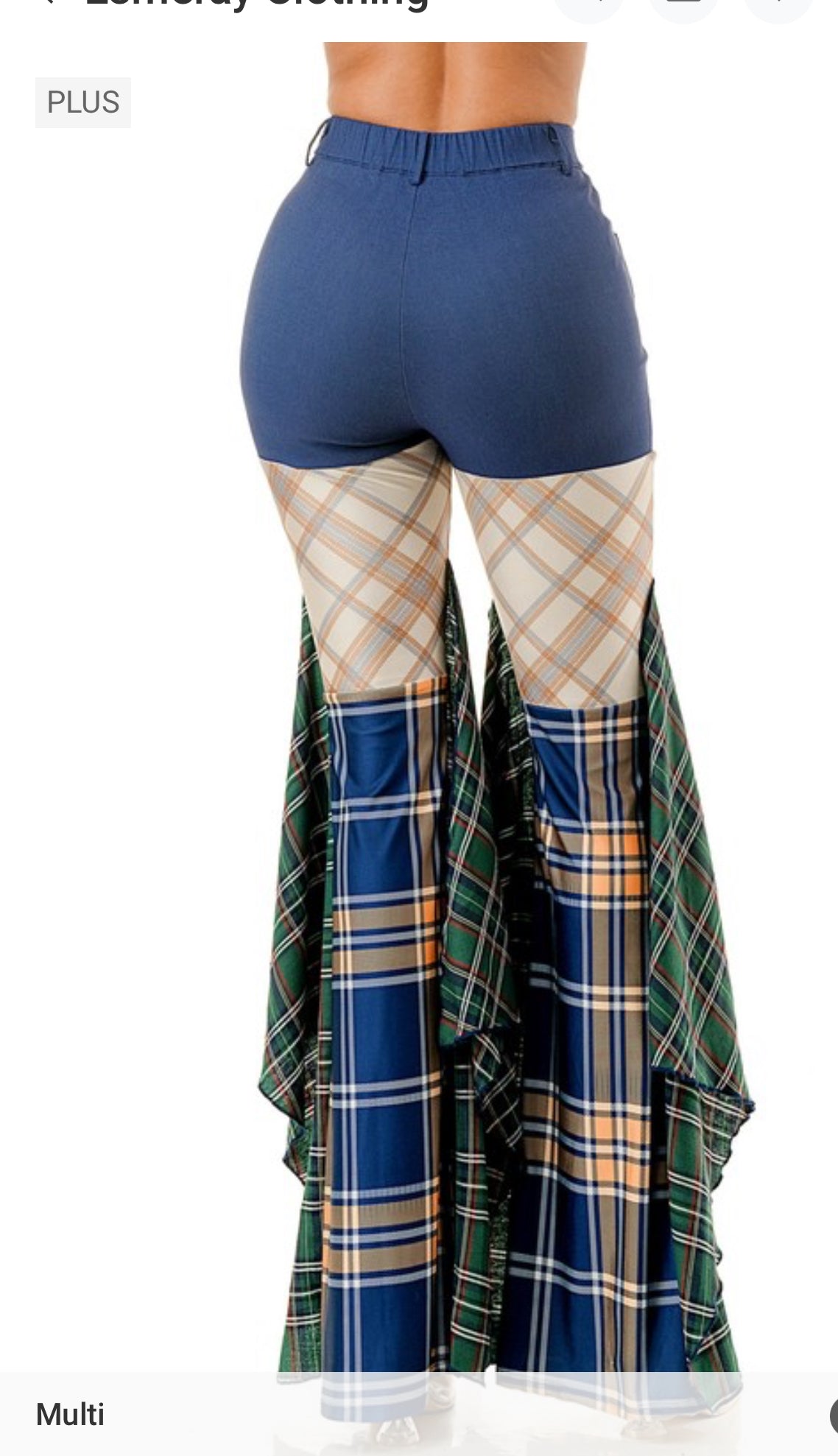 Brooklyn Girl Plaid Denim Pants