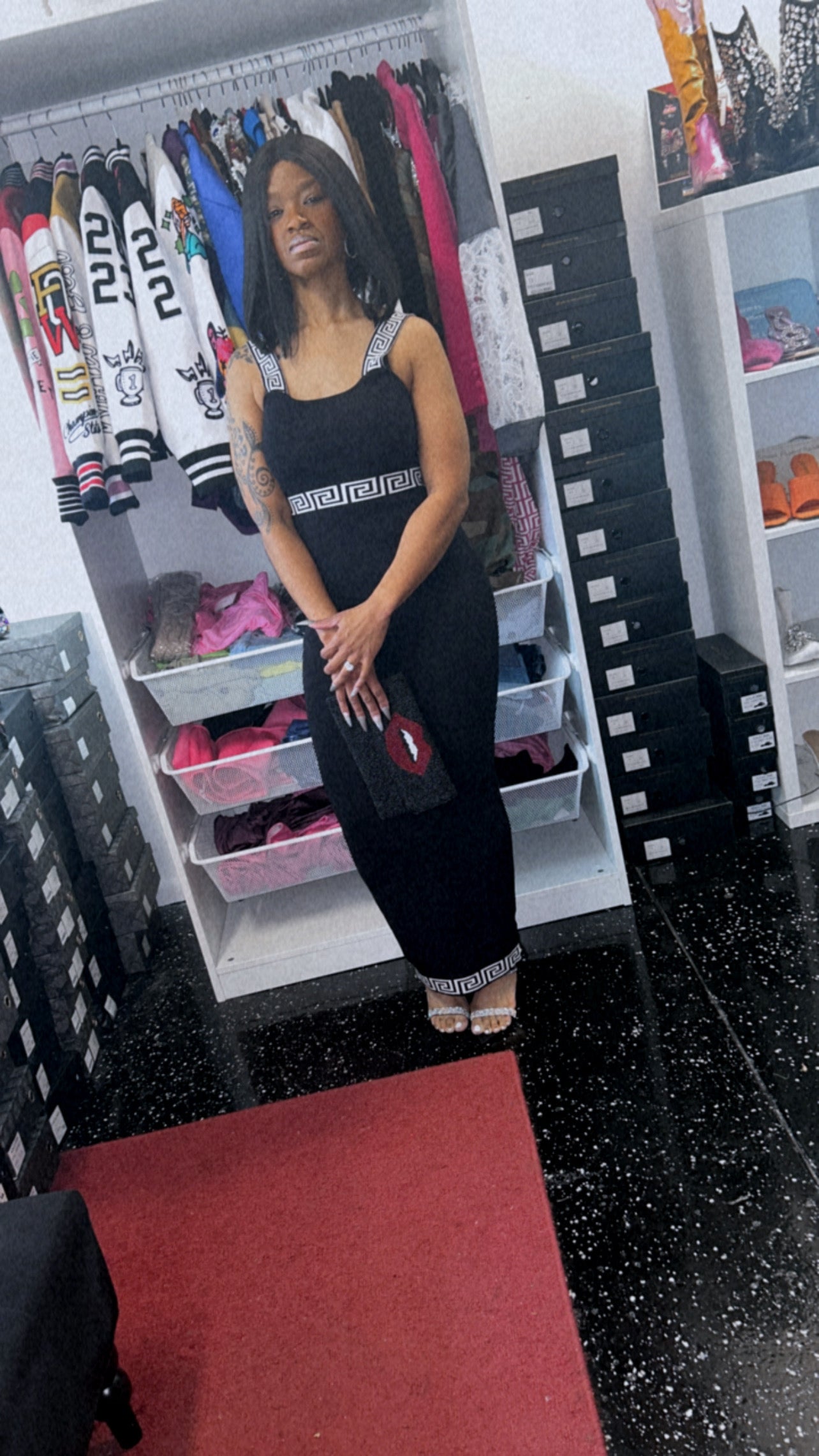 Double Back Black Dress