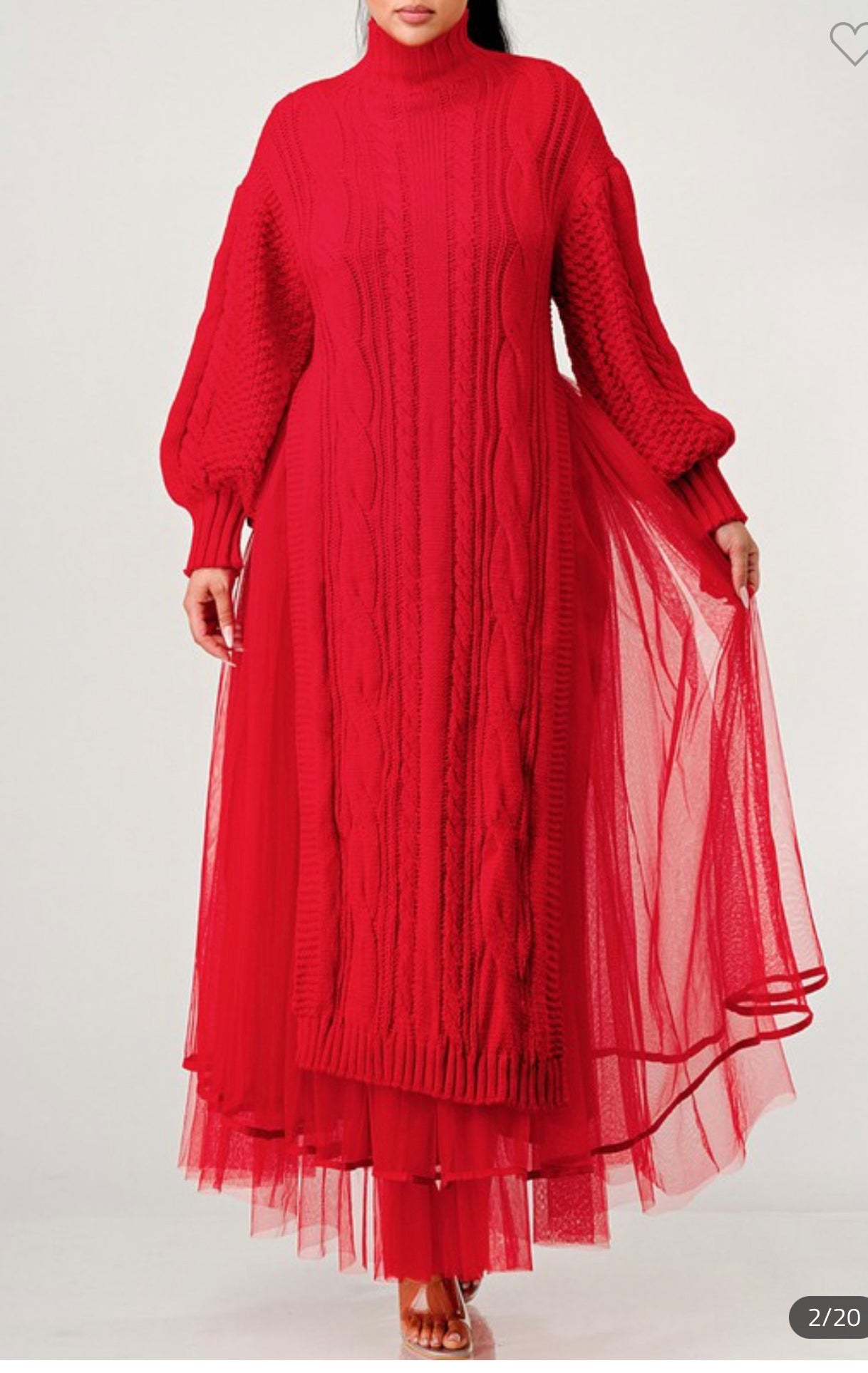Live Like An Angel Red Holiday Sweater Dress Set