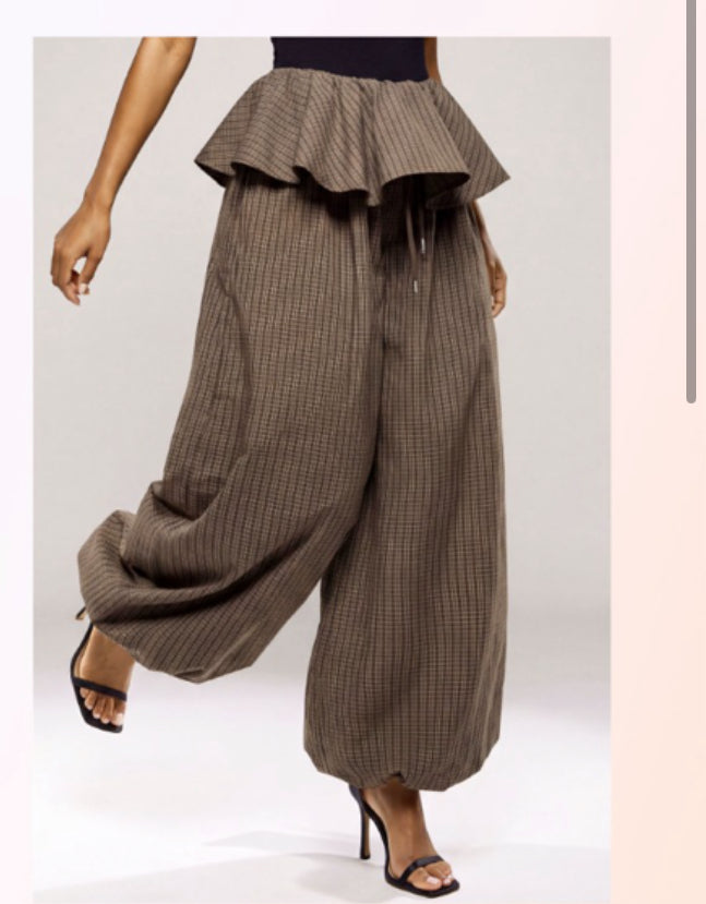 Olivia Parachute Pinstriped Jogger