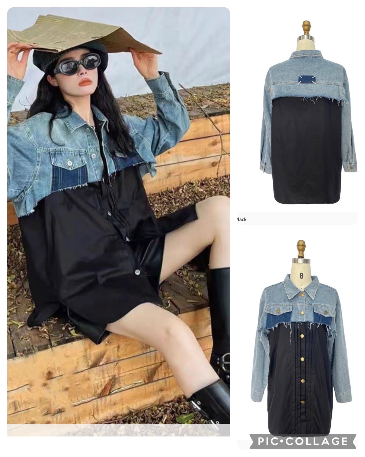 It Girl Contrast Denim Shirt