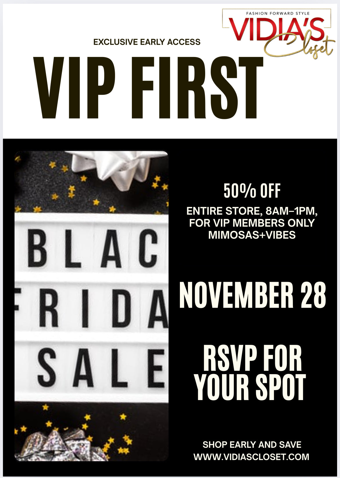 VIP FIRST Black Friday Sale 💋