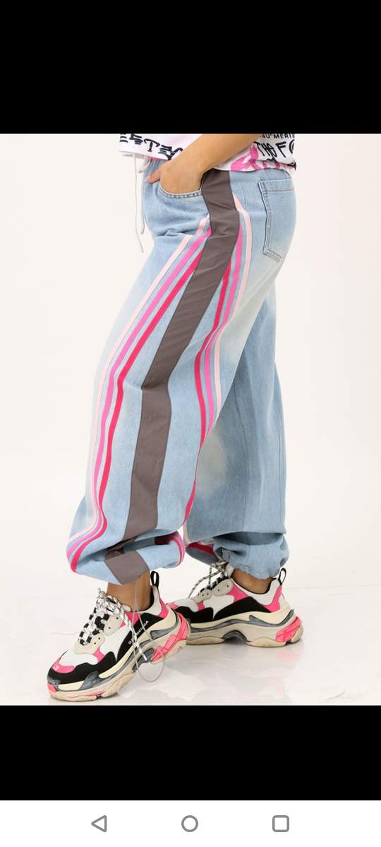 Pretty & Pink Strip Jeans
