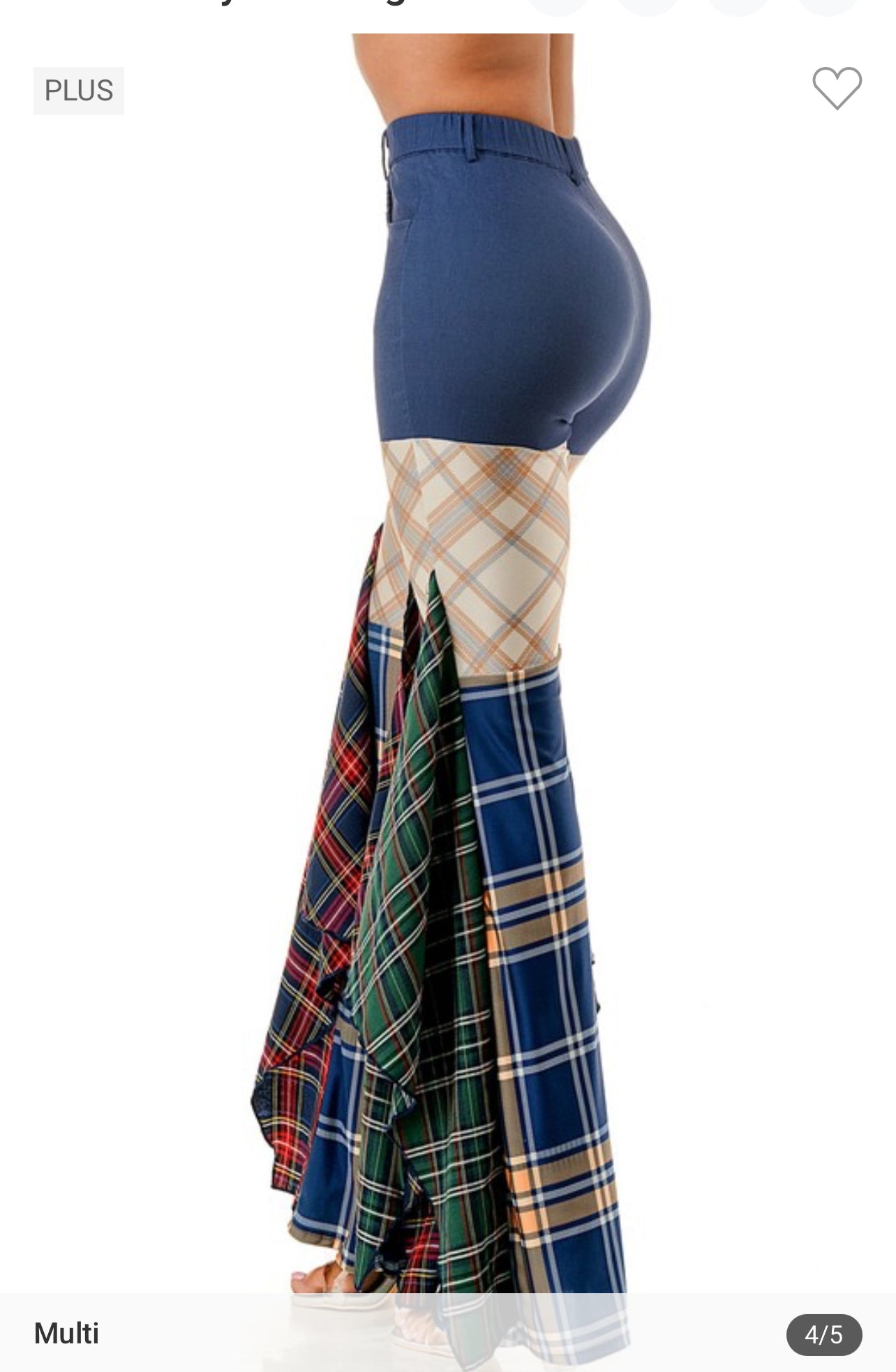 Brooklyn Girl Plaid Denim Pants
