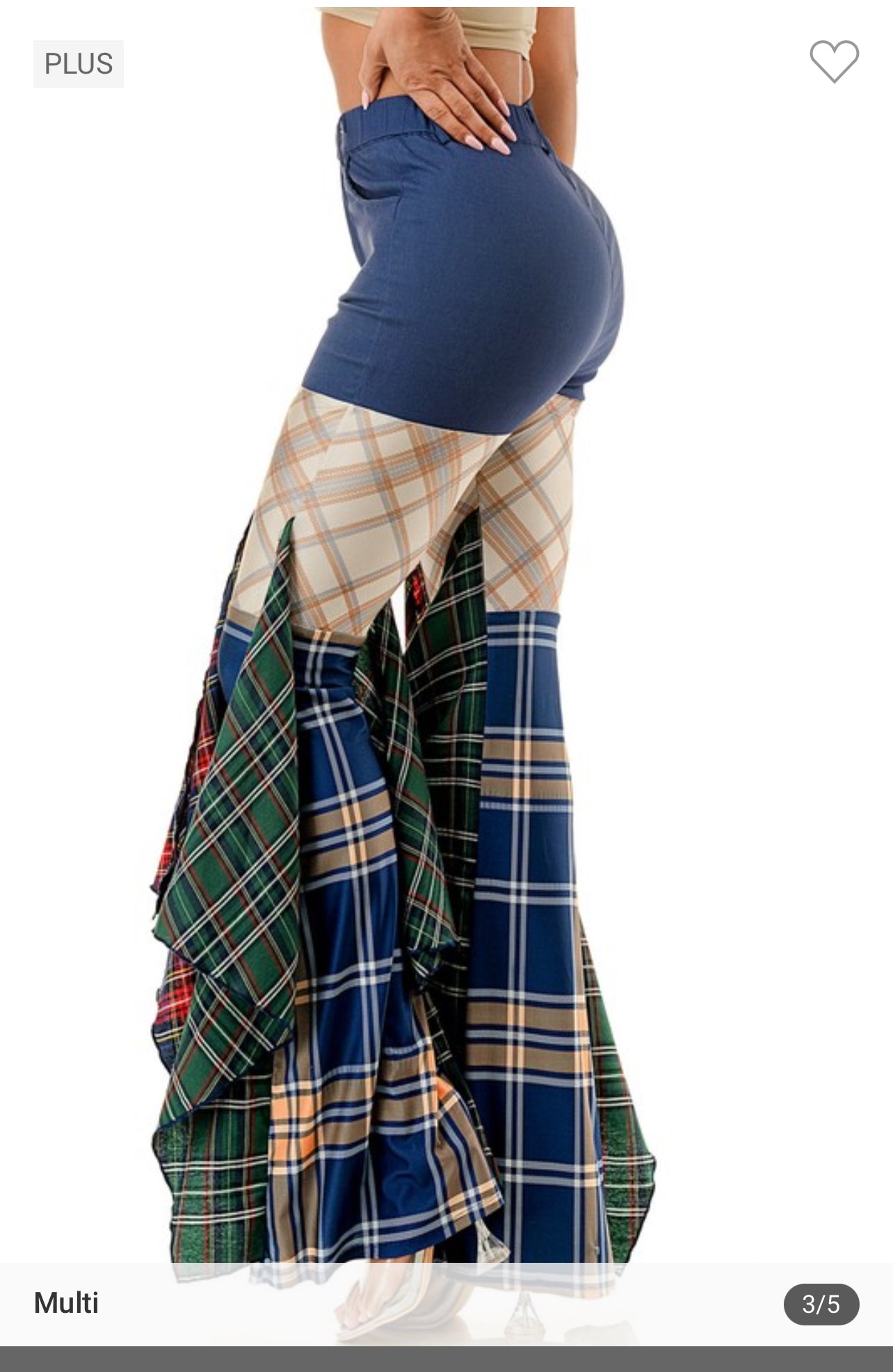 Brooklyn Girl Plaid Denim Pants