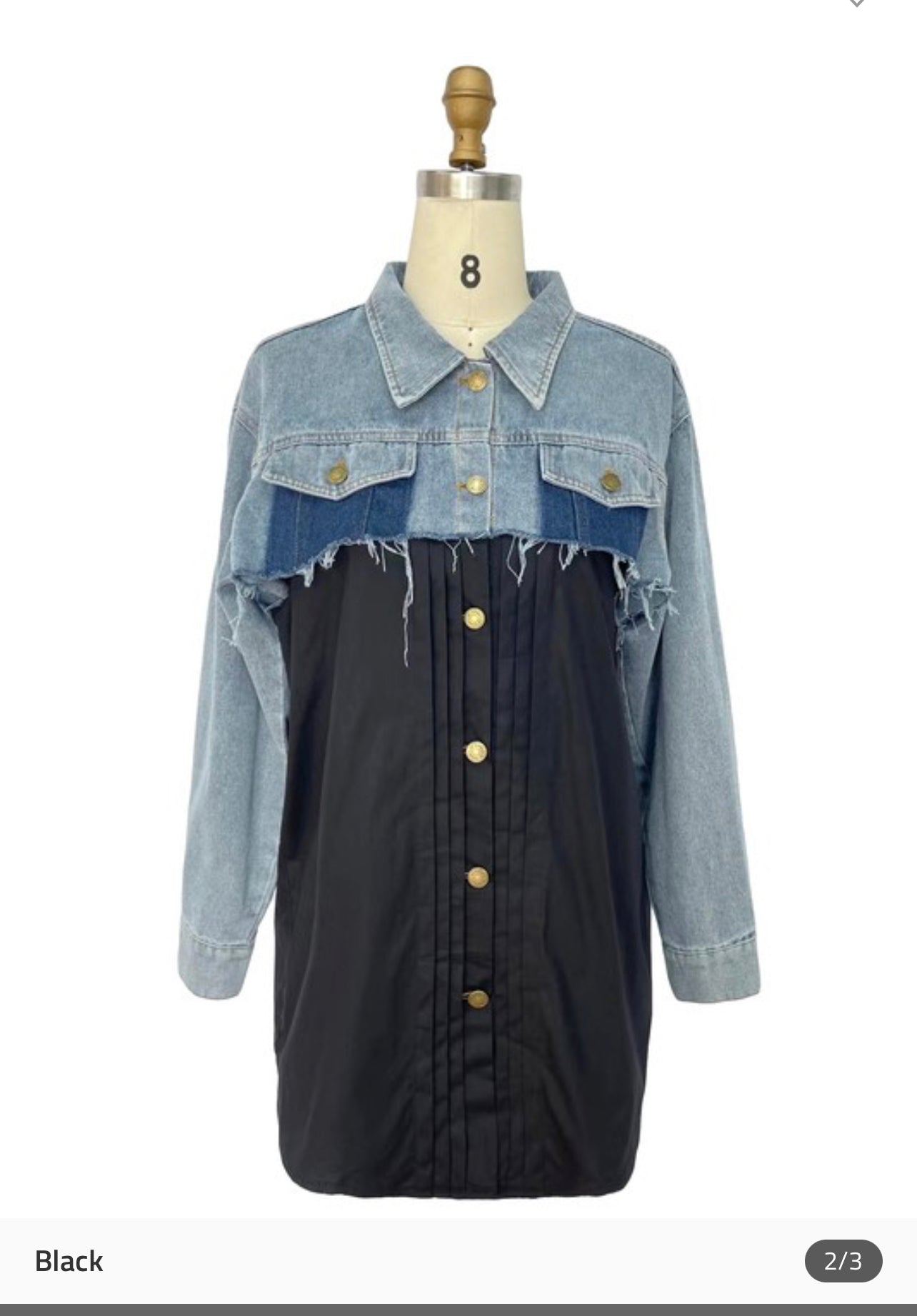 It Girl Contrast Denim Shirt