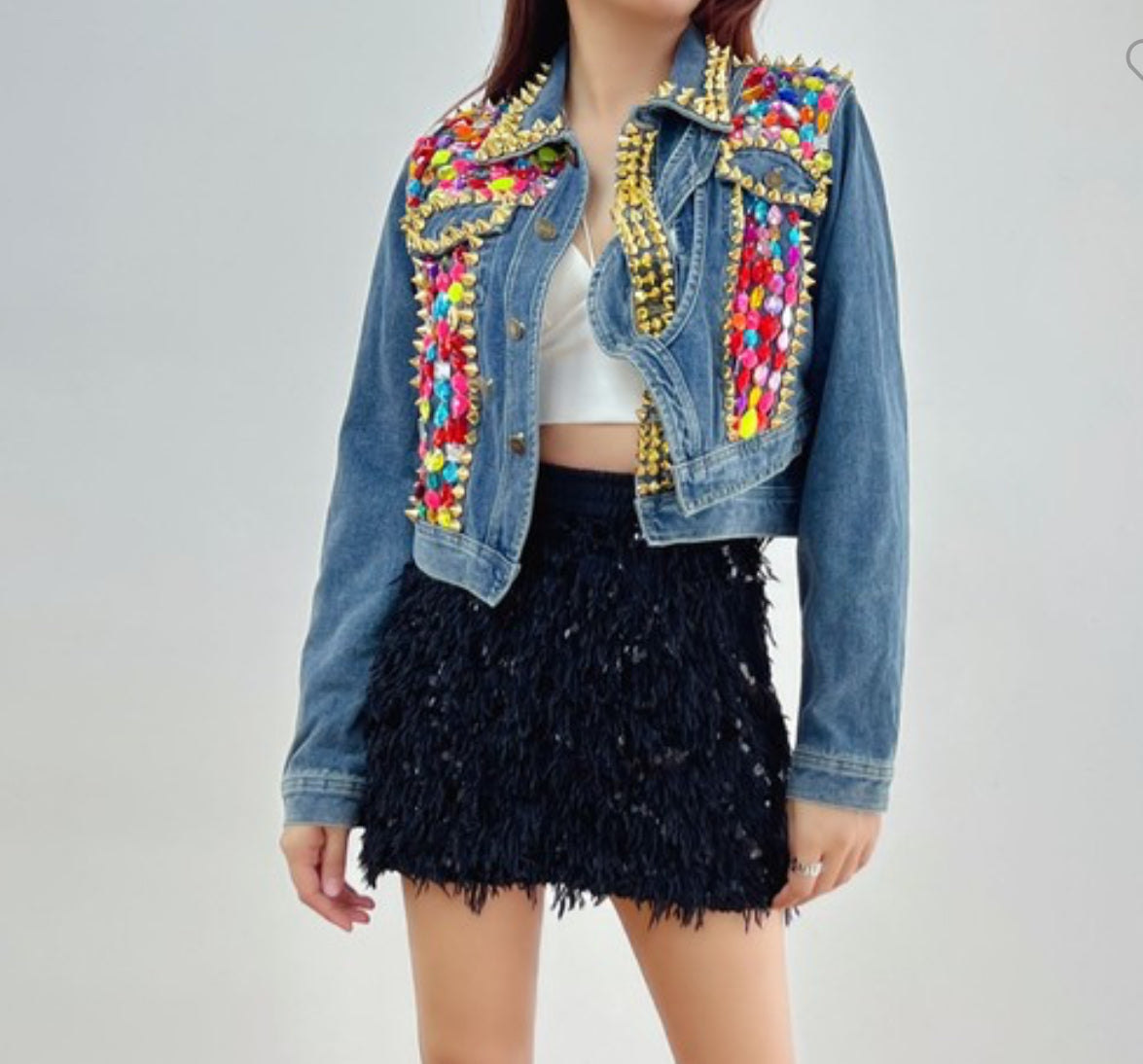 Bling It Out Class Act Denim Jacket
