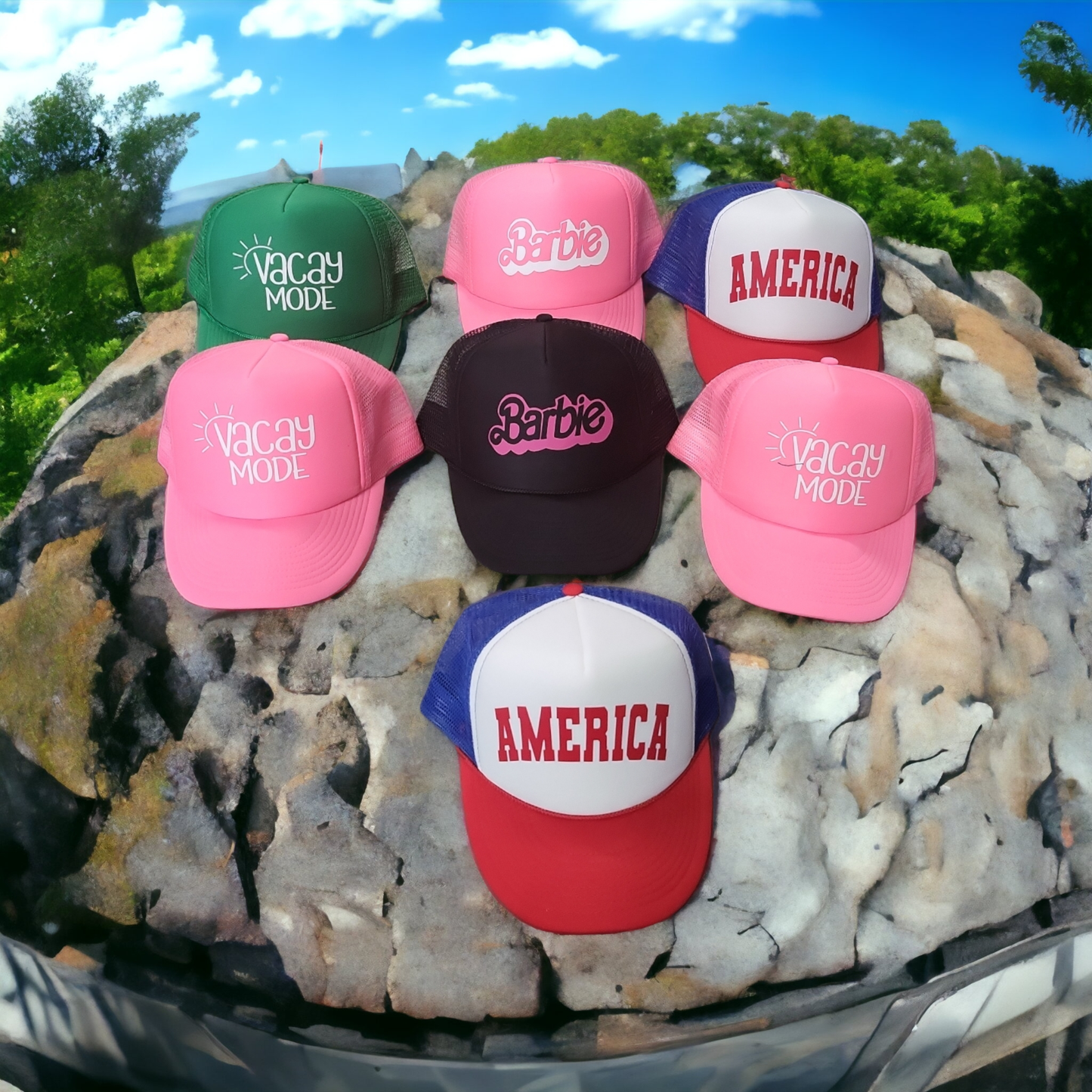 Barbie doll logo hat Trucker cap coastal