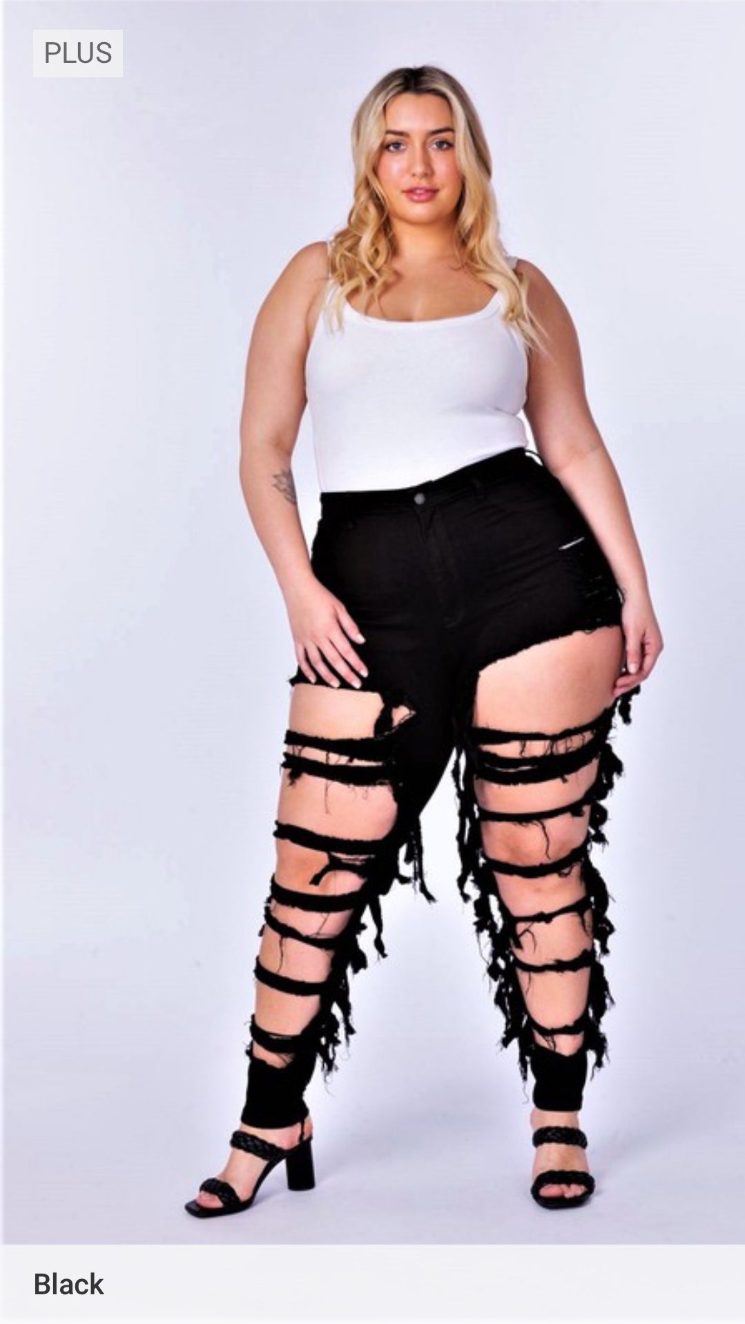 Lachelle Distress Fringe Jeans