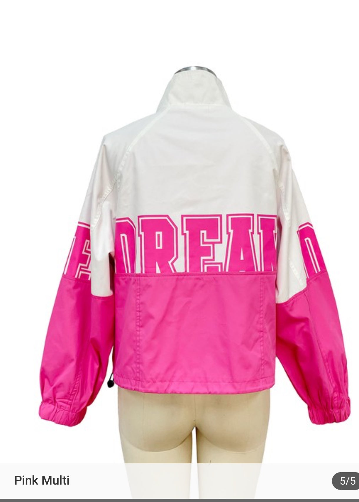 Dream Big Pink & White Jacket