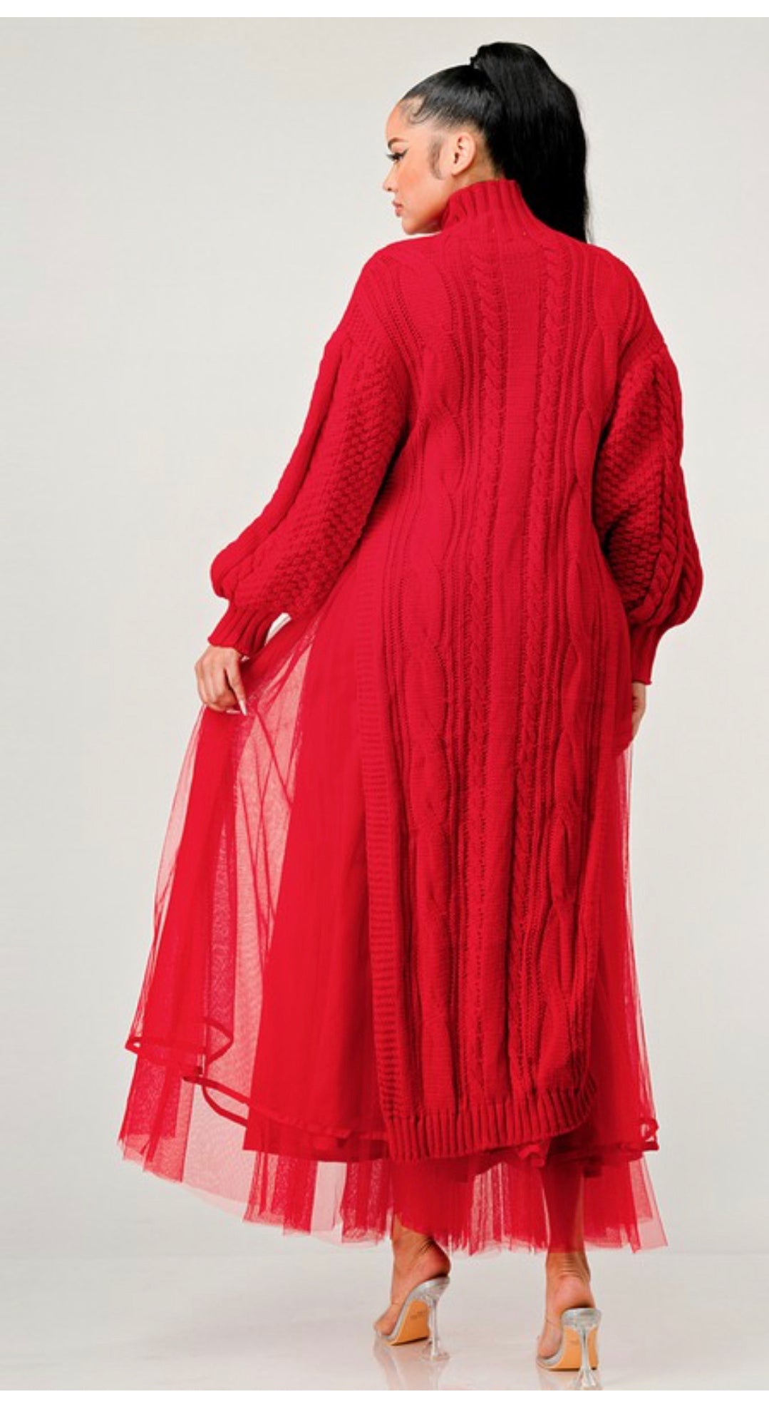 Live Like An Angel Red Holiday Sweater Dress Set