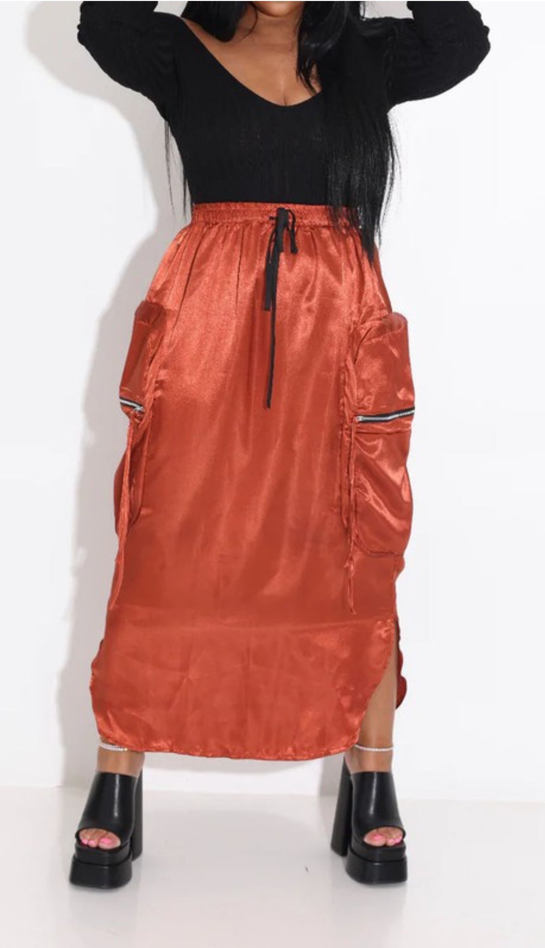 Foxy Brown Cargo Midi Skirt