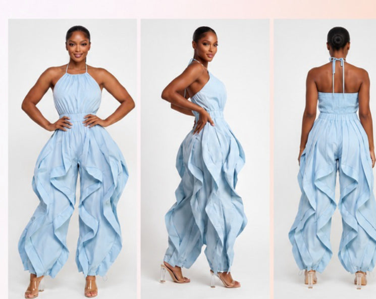 For The Drama Jumpsuit (Light Blue)