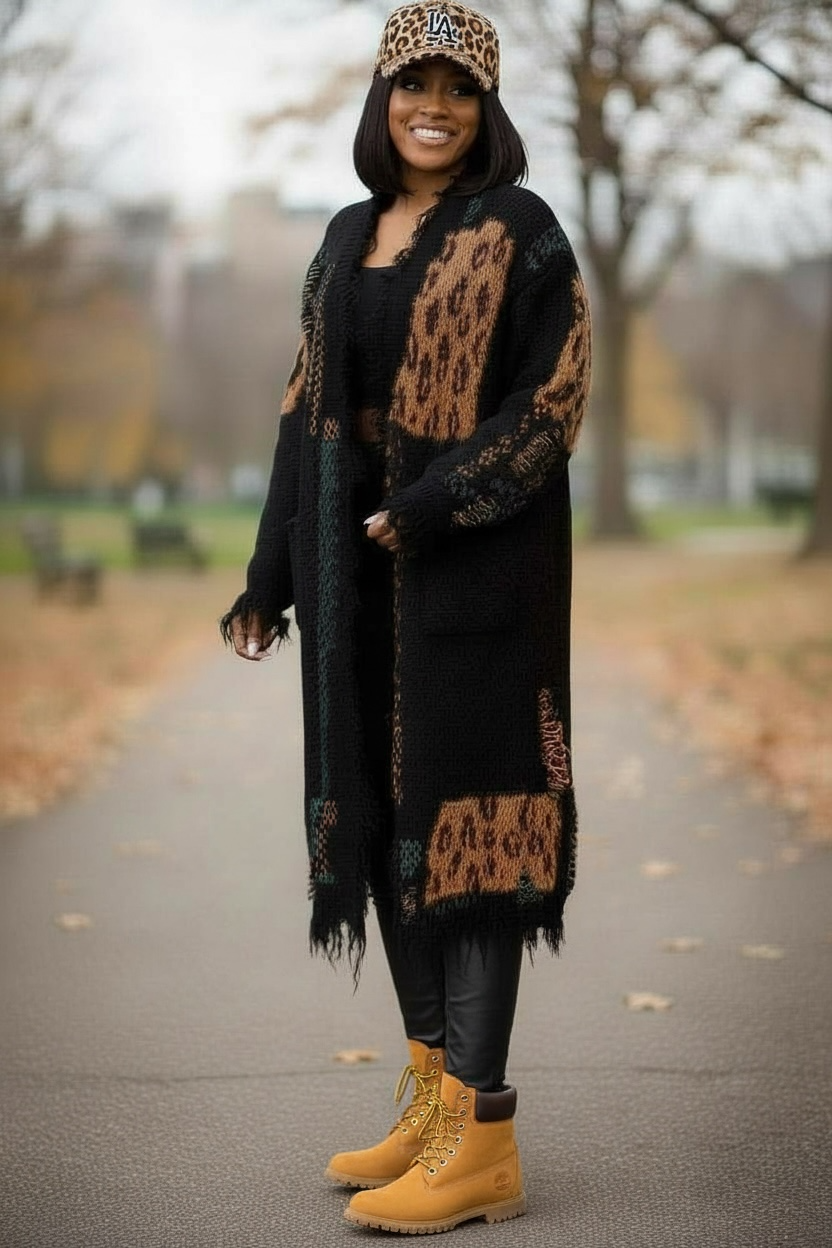 Raquel Leopard Print Cardigan
