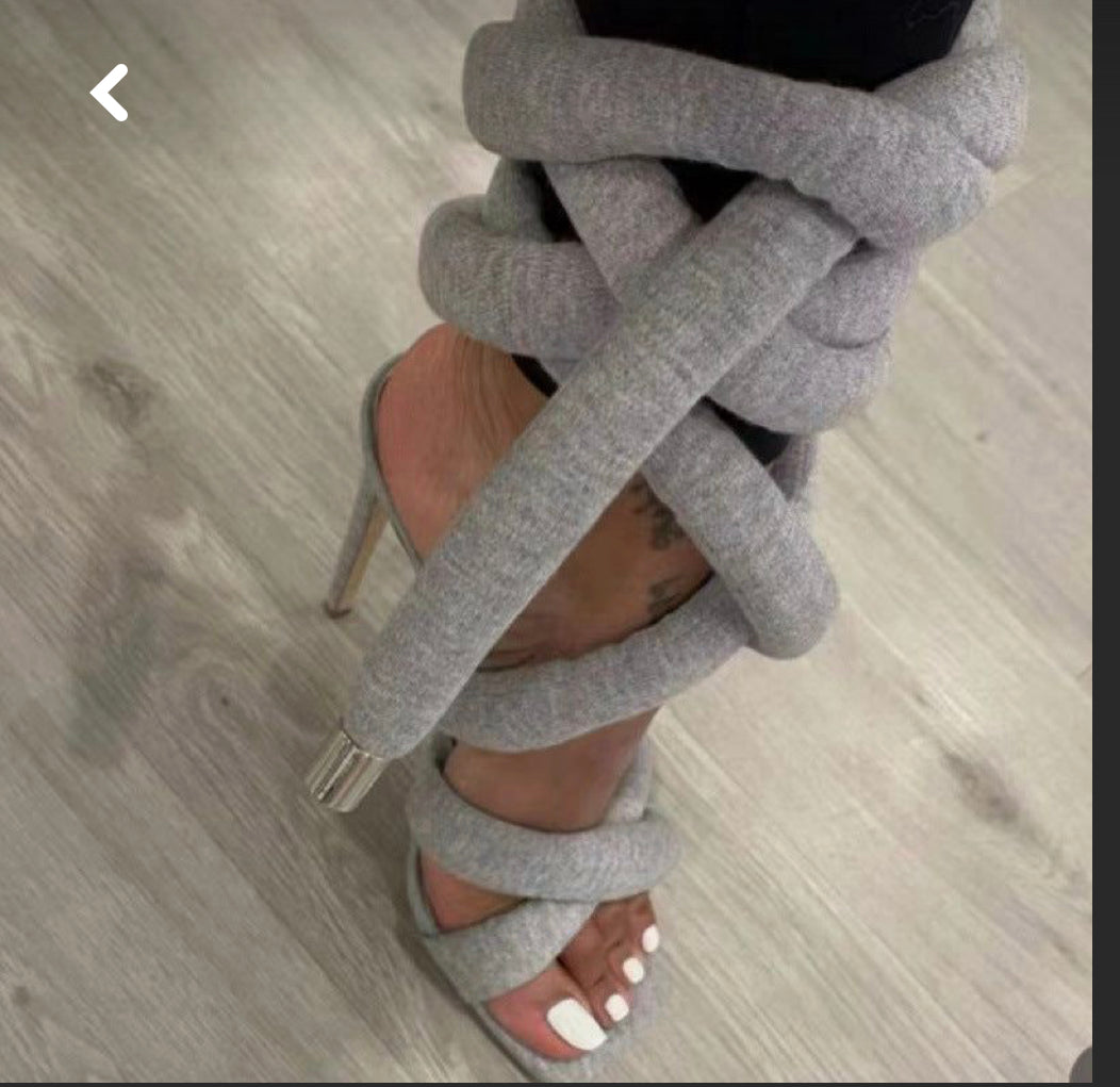 Royal Rope It Up Grey Stiletto