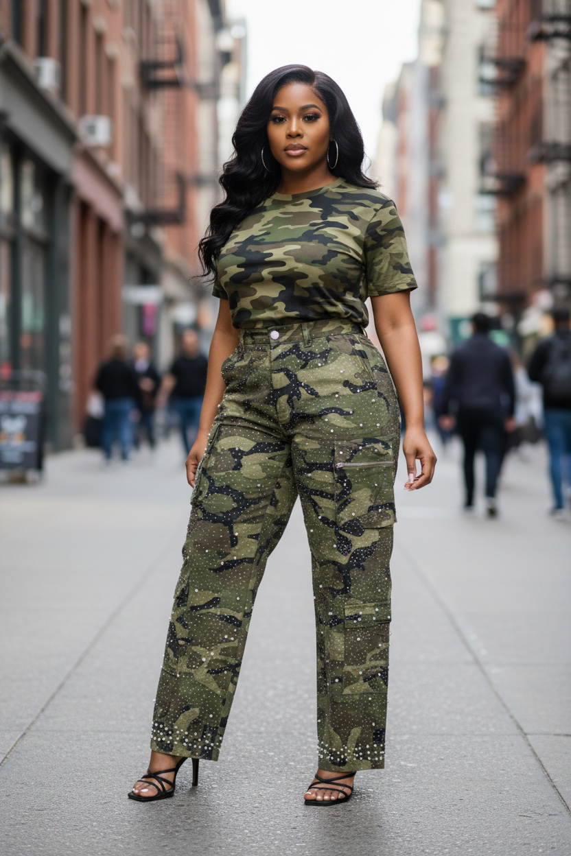All Over Rhinestone & Pearl Pants