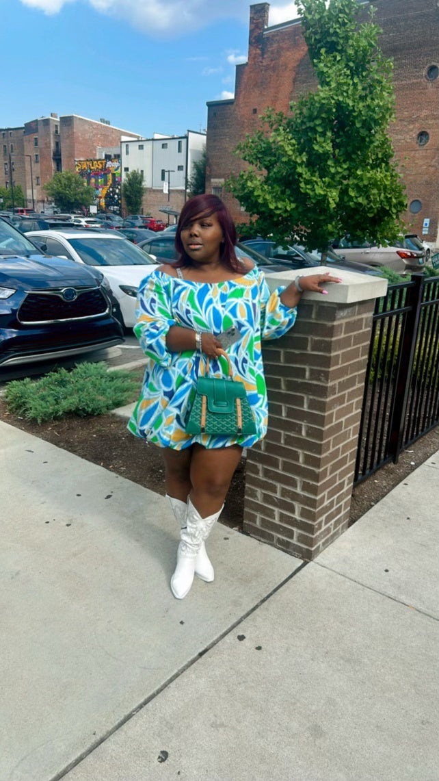 Here To Bubble Abstract Dress
