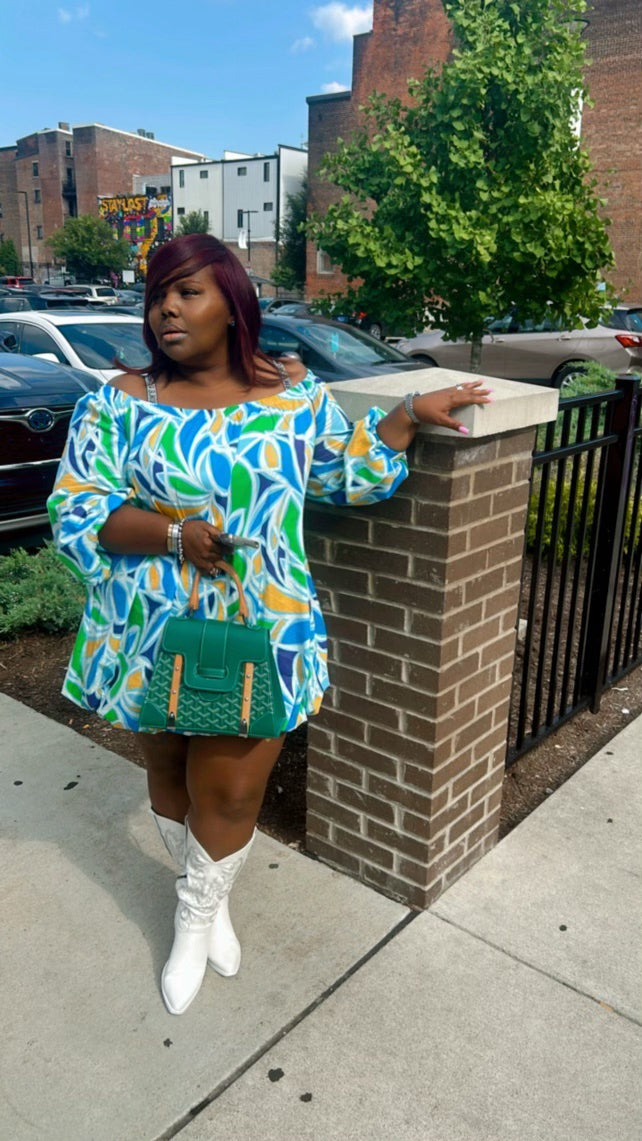 Here To Bubble Abstract Dress