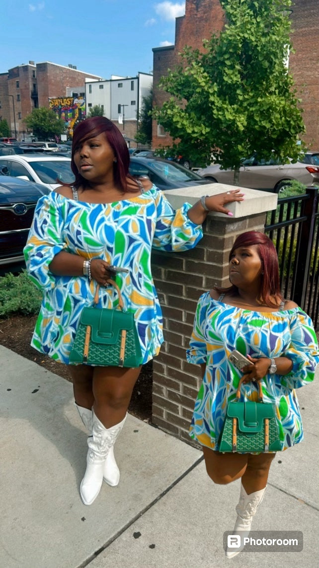 Here To Bubble Abstract Dress