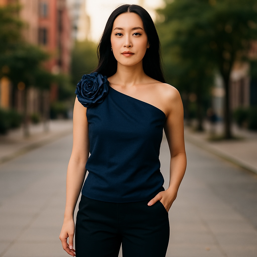 Rose’ Denim Top