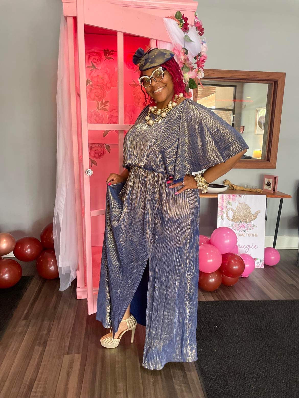 Class Act Blue And Gold Dress