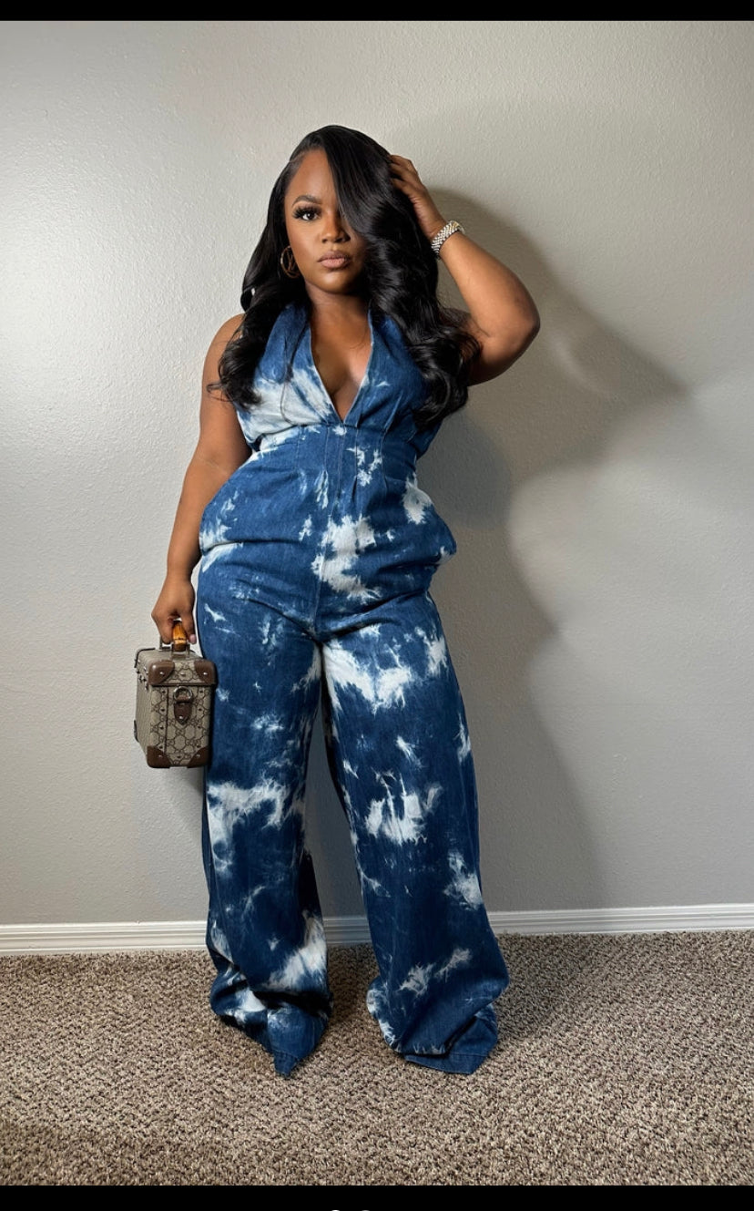 Tie Dye Kisha Jean Jumpsuit