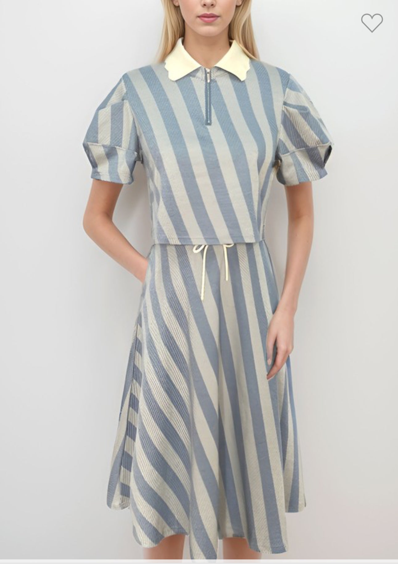 Lauren Blue Stripe Skirt Set