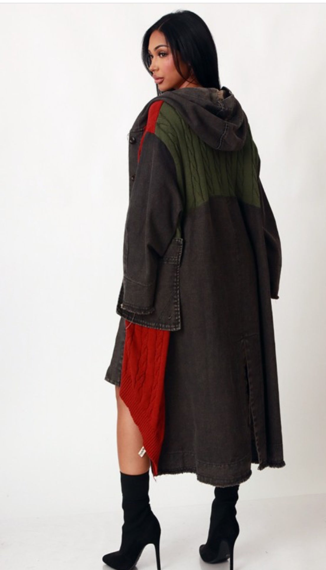 Leah Color Block Denim Jacket