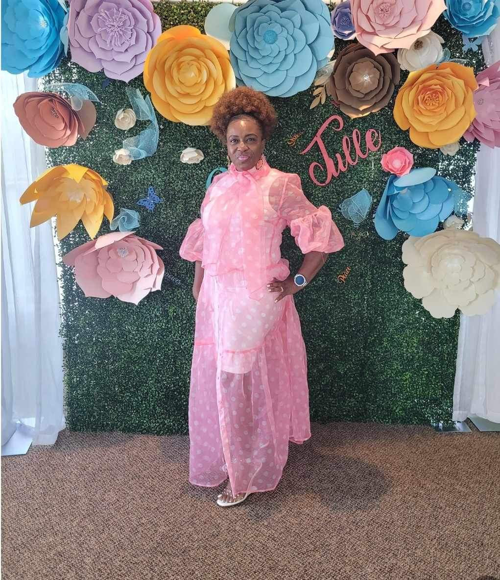 Pretty Women Sheer Pok A Dot Dress
