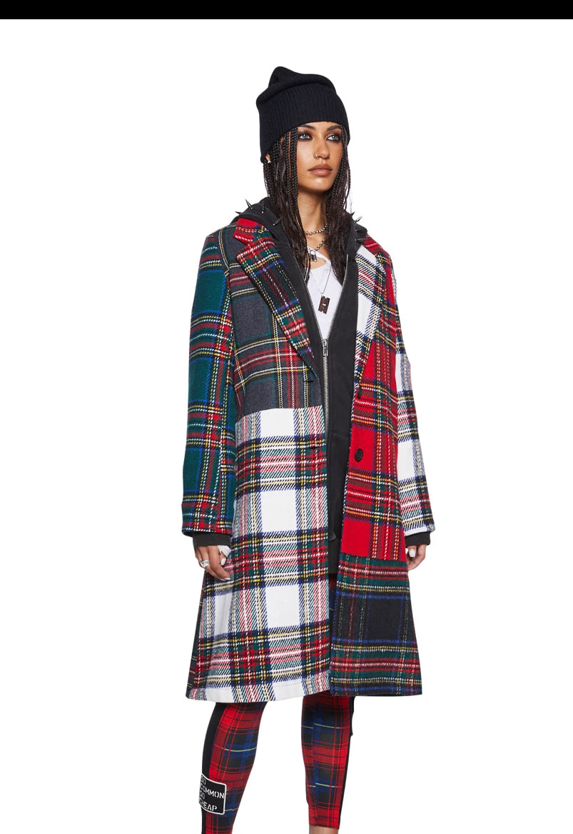 Plaid Bad Girl Peacoat