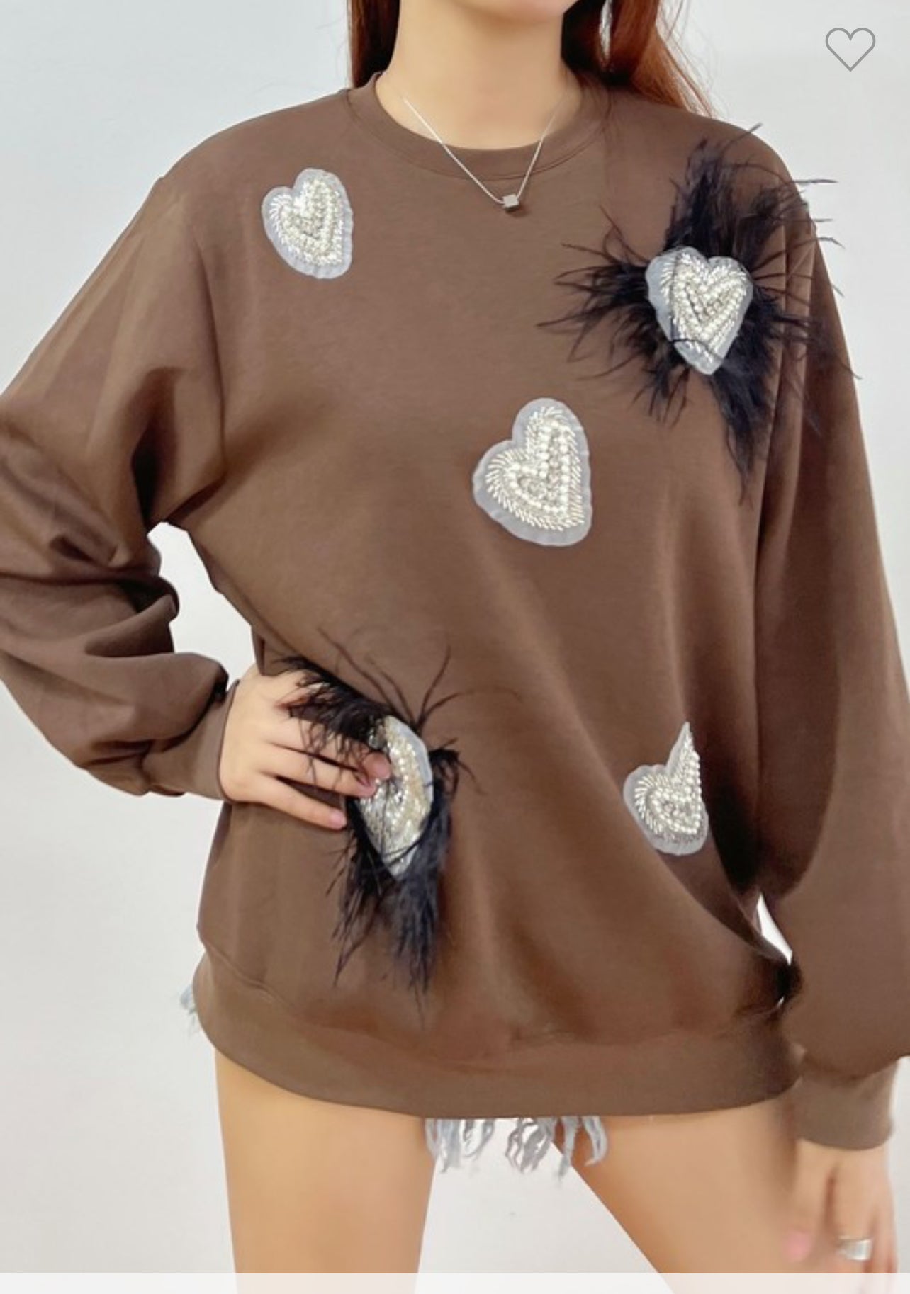 Break Your Heart Feather Sweatshirt