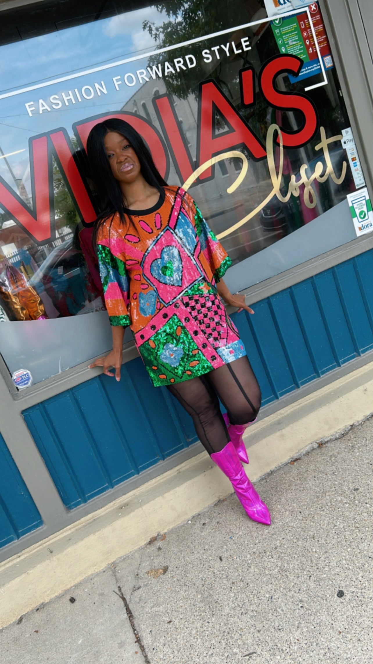 Sexy Me Down Sequins Shirt Dress