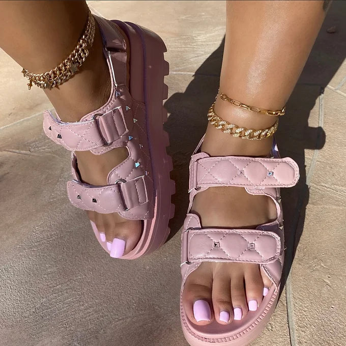 Pink Gladiator Sandals