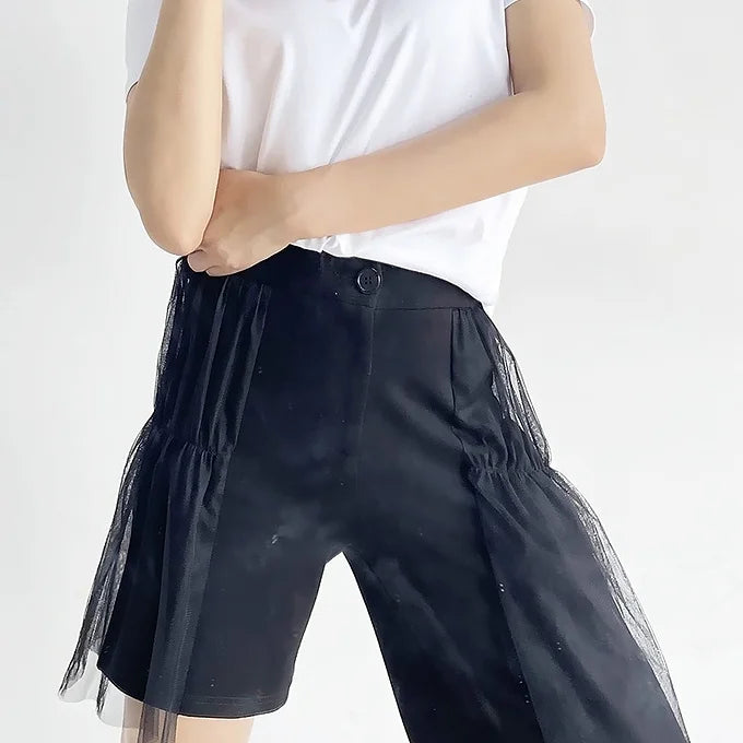 High Low Ruffled Shorts