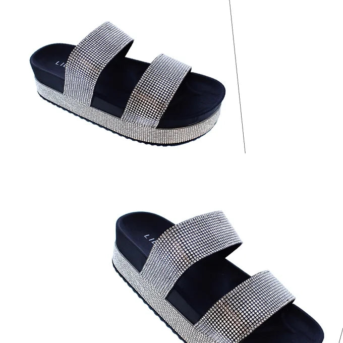 Buffy Bling Sandals | Black