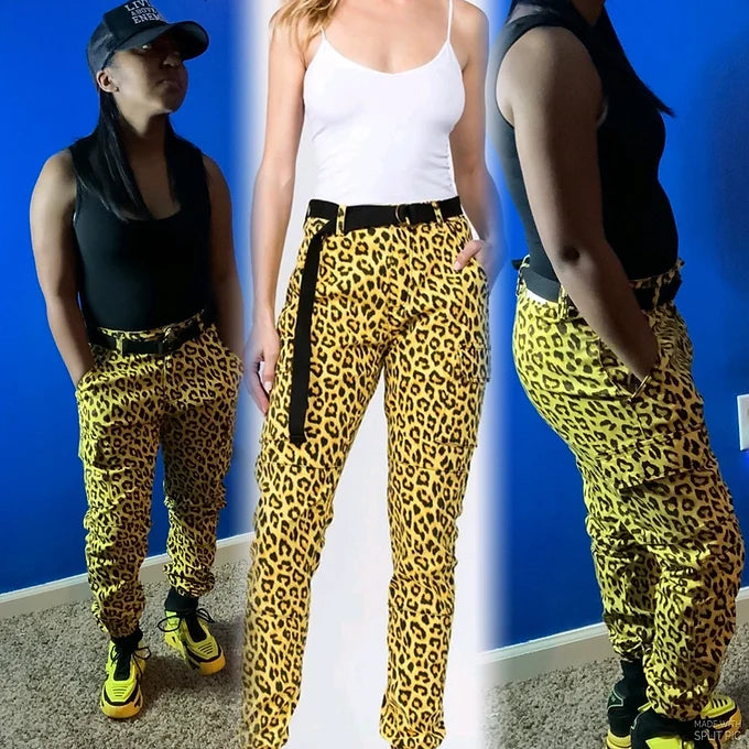 Yellow Leopard Girl Pants