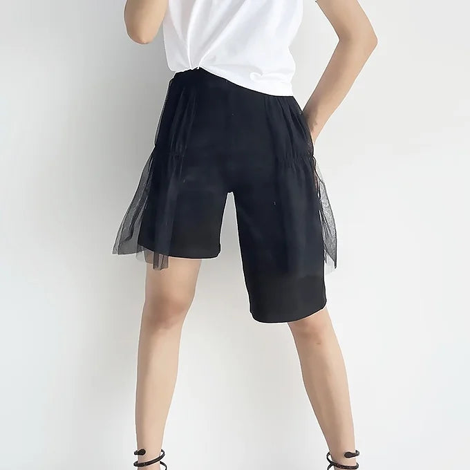 High Low Ruffled Shorts