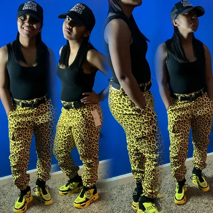 Yellow Leopard Girl Pants