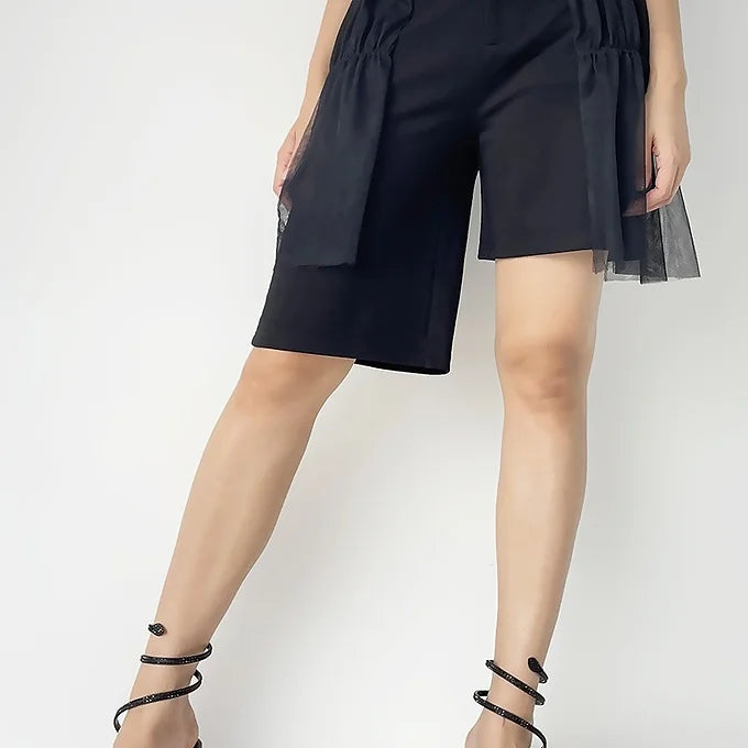 High Low Ruffled Shorts