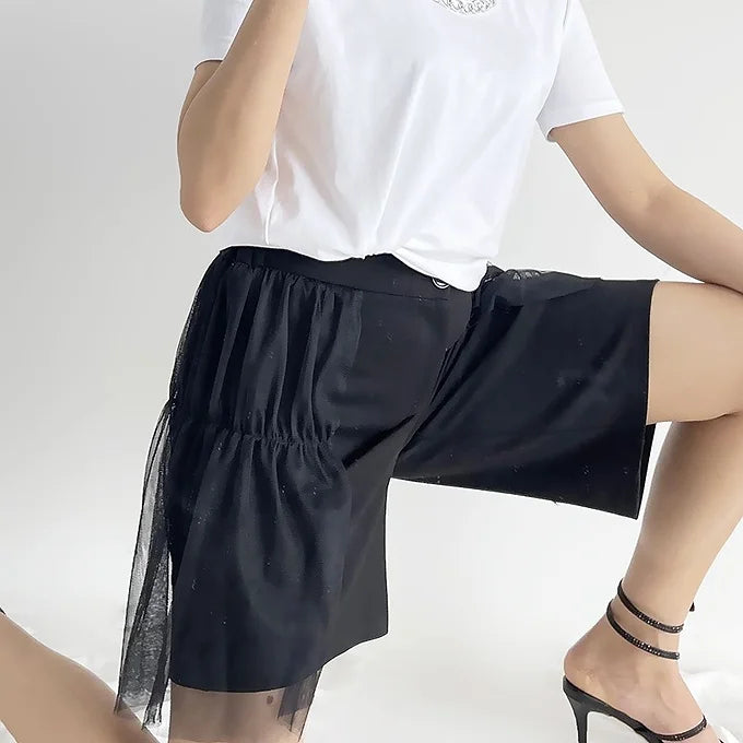 High Low Ruffled Shorts