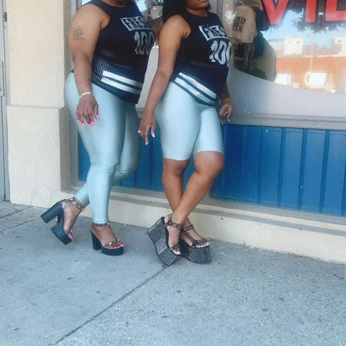 Hot Girl Biker Pants | Gray
