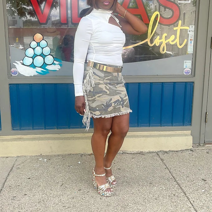 Survivor Camo Girl Fringe Skirt