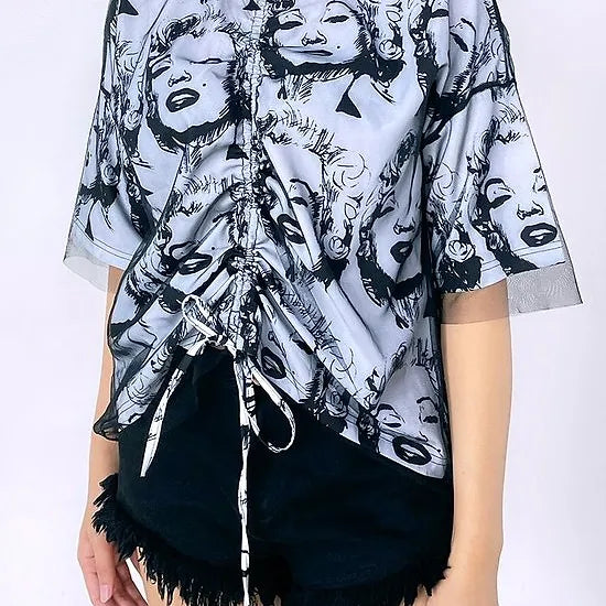 Marilyn Monroe Drawstring Shirt