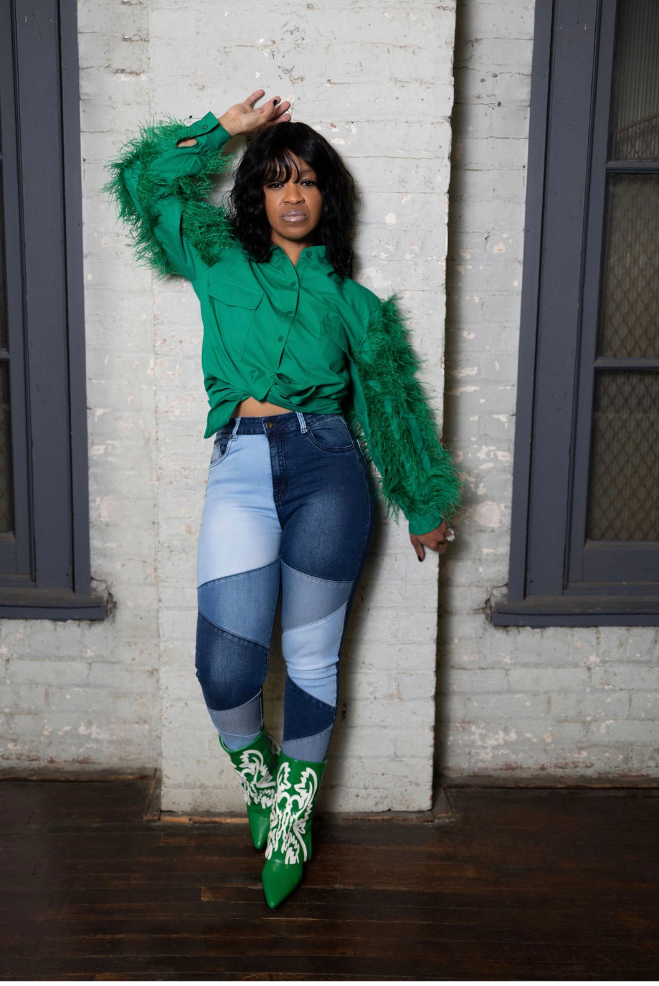 Feather It Oxford Shirt In Green