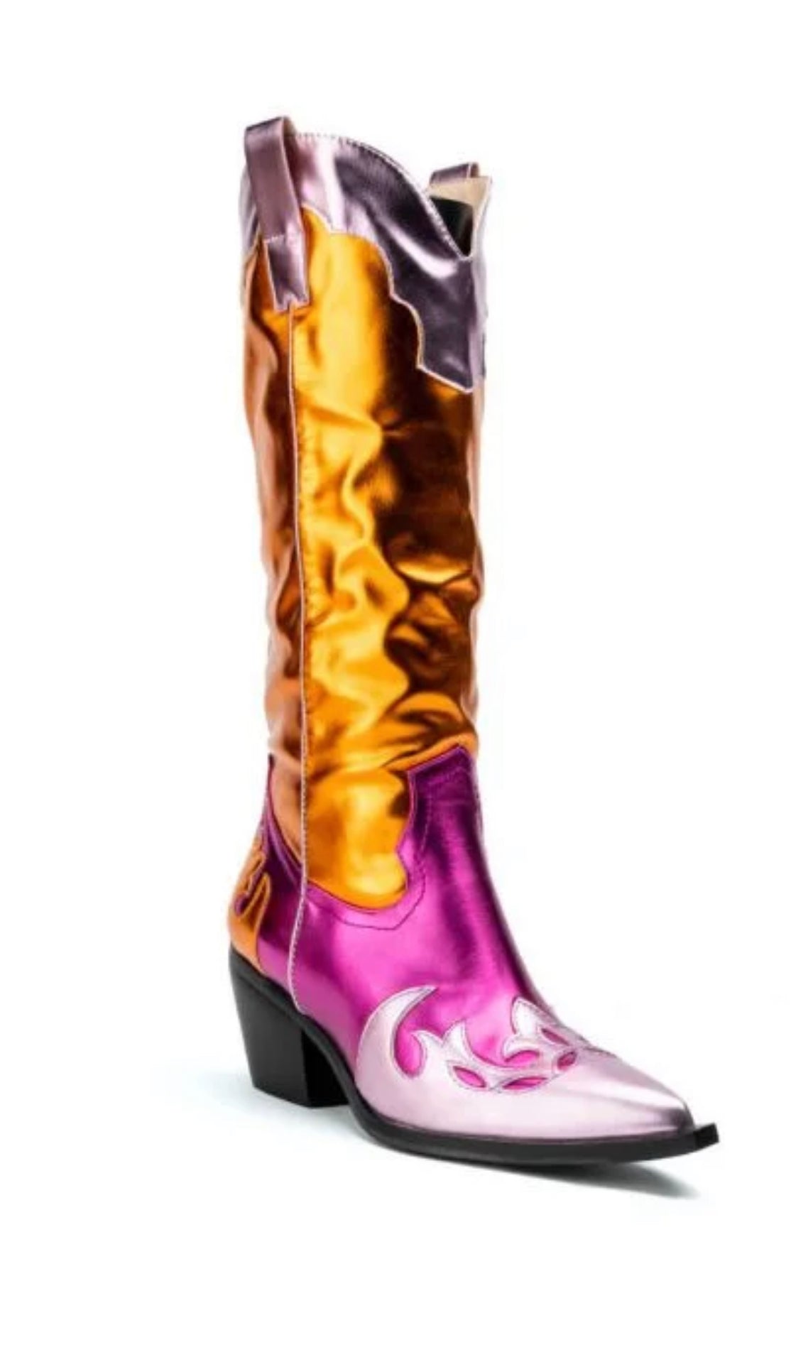 Spice It Up Chunky Western Boot In Multi