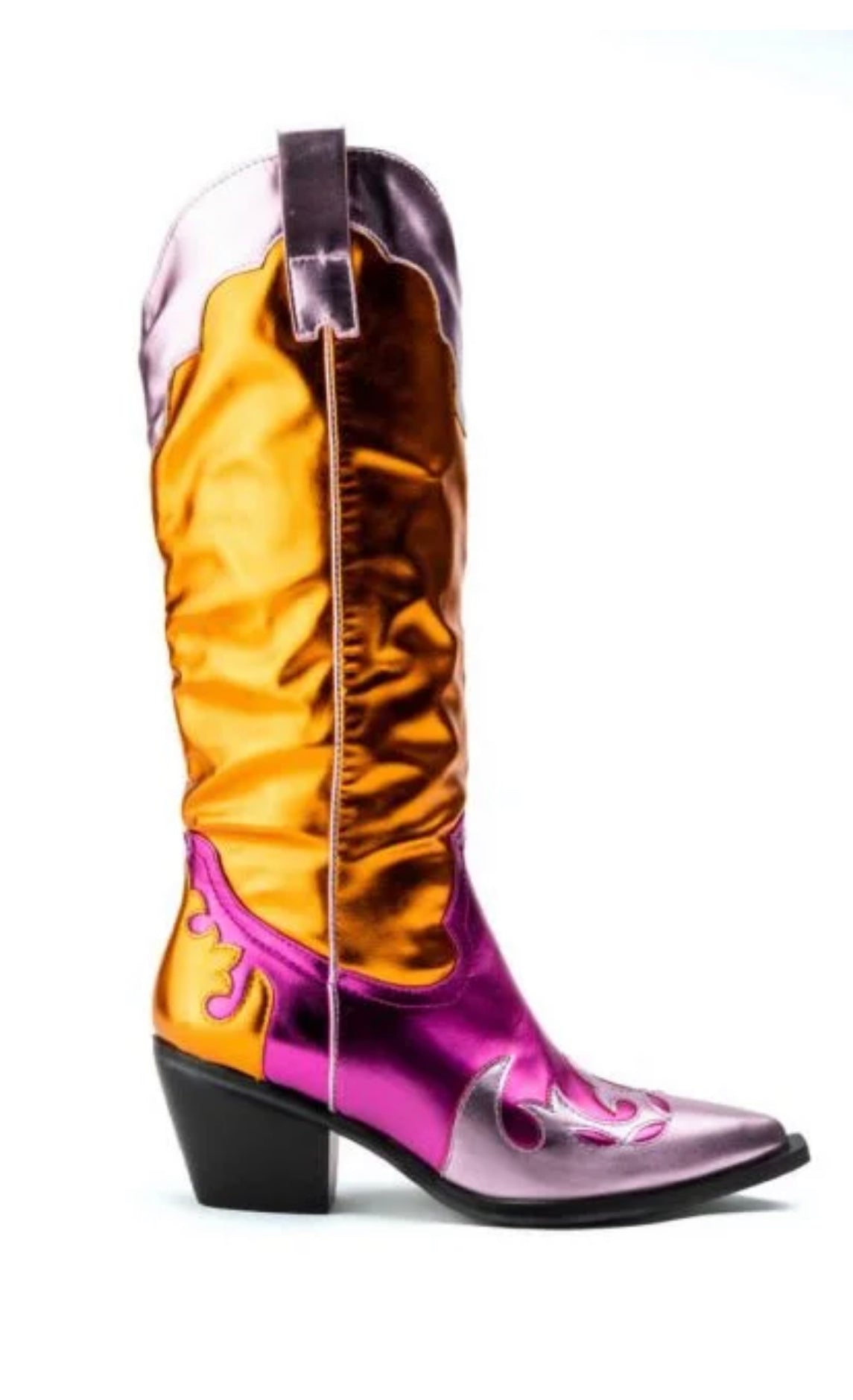 Spice It Up Chunky Western Boot In Multi